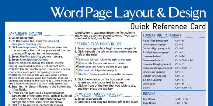 MS Word Page Layout and Design